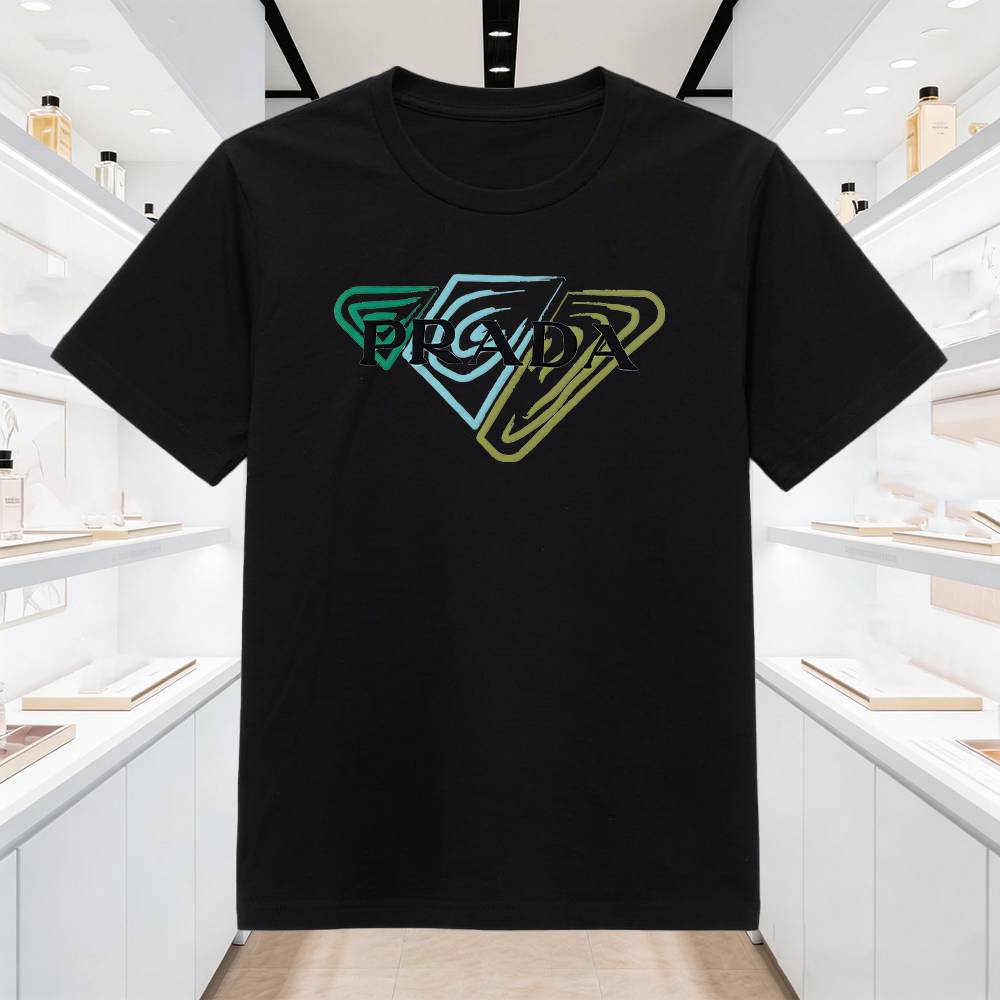 Bisa COD Kaos Pria Big Size S-5XL Desain Prada Style Sablon Premium Bahan Katun 24s 200gsm