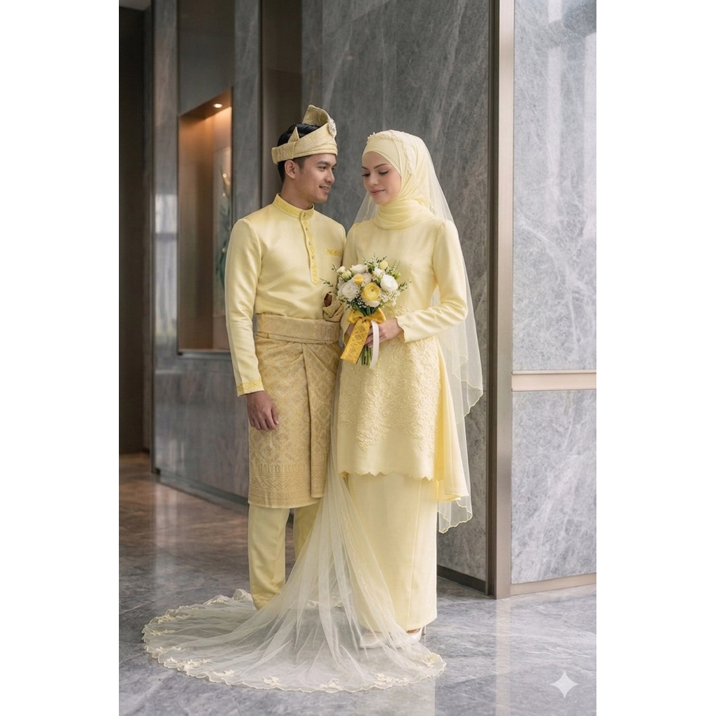 gaun pengantin malaysia melayu gaun gaun akad gaun walimah gaun pengantin soft yellow gaun melayu ga