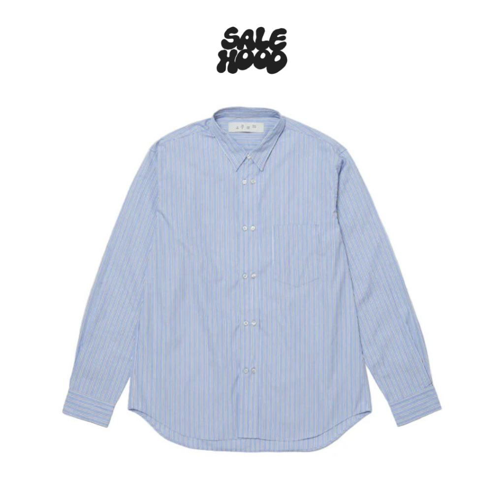 Kemeja Bal Original Double Button Shirt Striped Blue - 25-BAL-2139-BLU