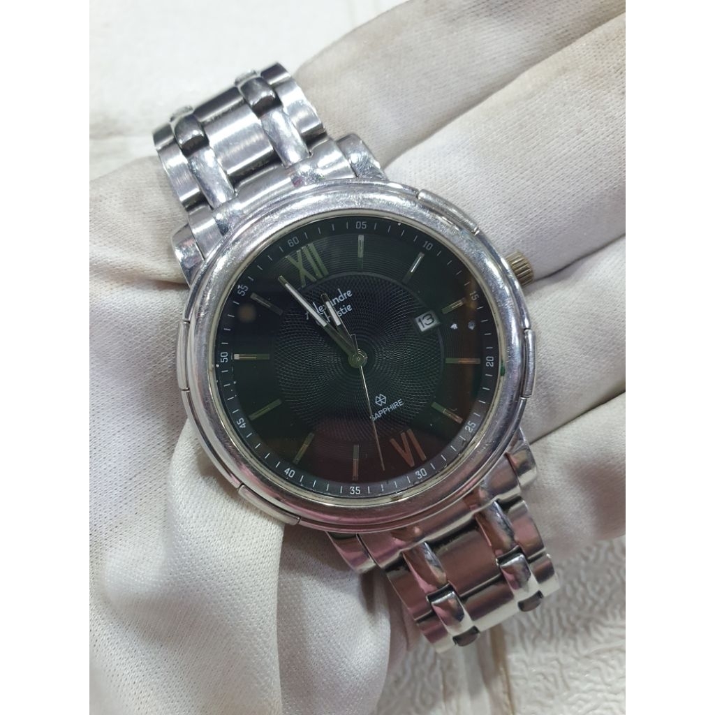 Jam Alexandre Christie 8388MD Sapphire Original Pria Preloved