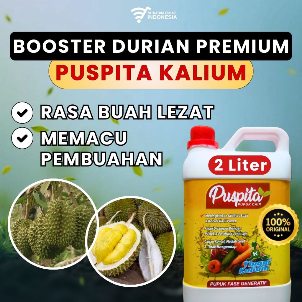 Pupuk NPK Cair Puspita Durian Buah Lebat Manis Kemasan 2 Liter