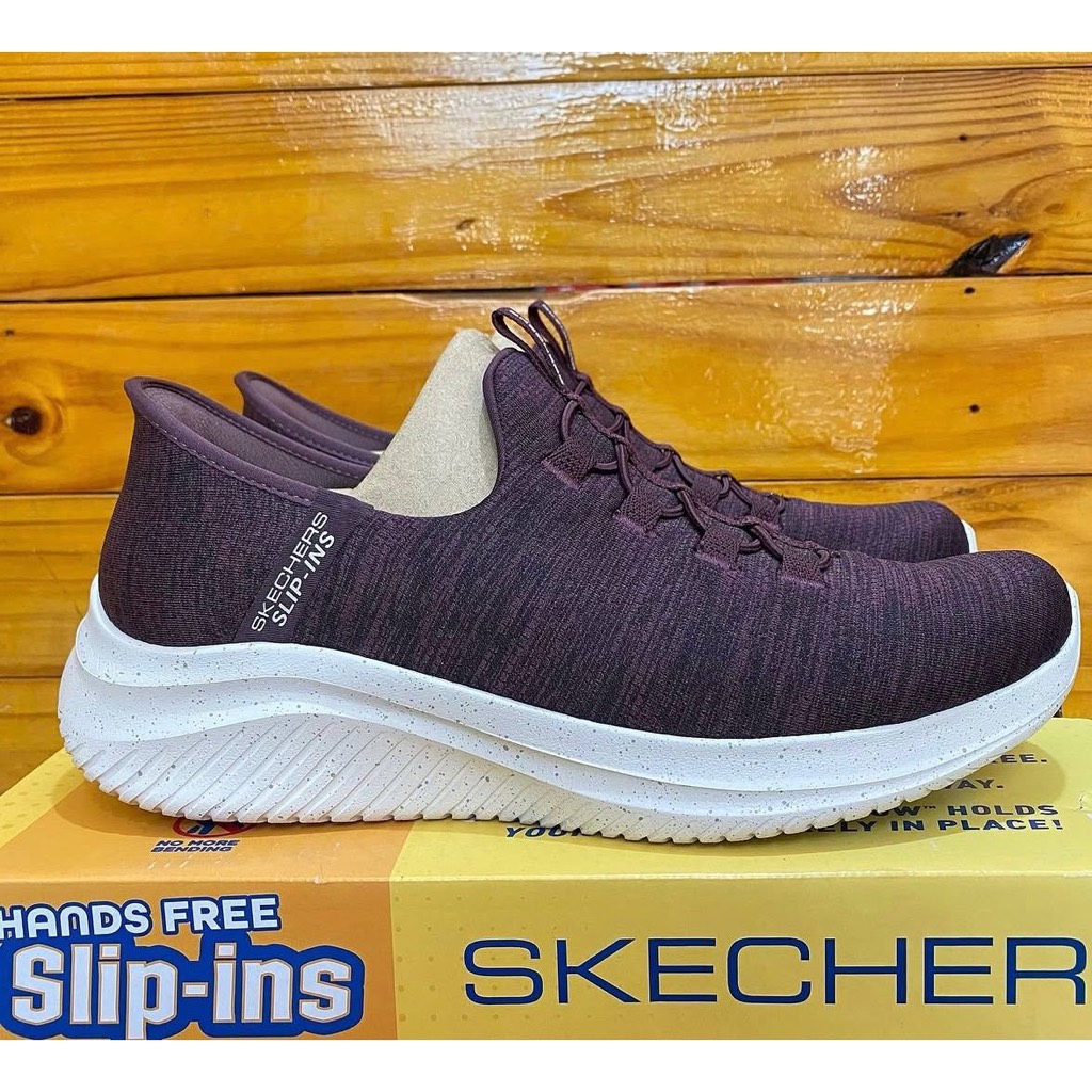 SEPATU SKECHERS PRIA SKECHERS ULTRA FLEX 3.0 TOP RANGE 232936 BURGUNDY SNEAKER SPORTY TALI KERJA SEK