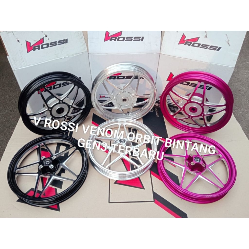 VELG/PELAK RACING V ROSSI ORIGINAL VENOM ORBIT GEN3 BINTANG RING 14 MIO SOUL MIO SMILE MIO SPORTY FI