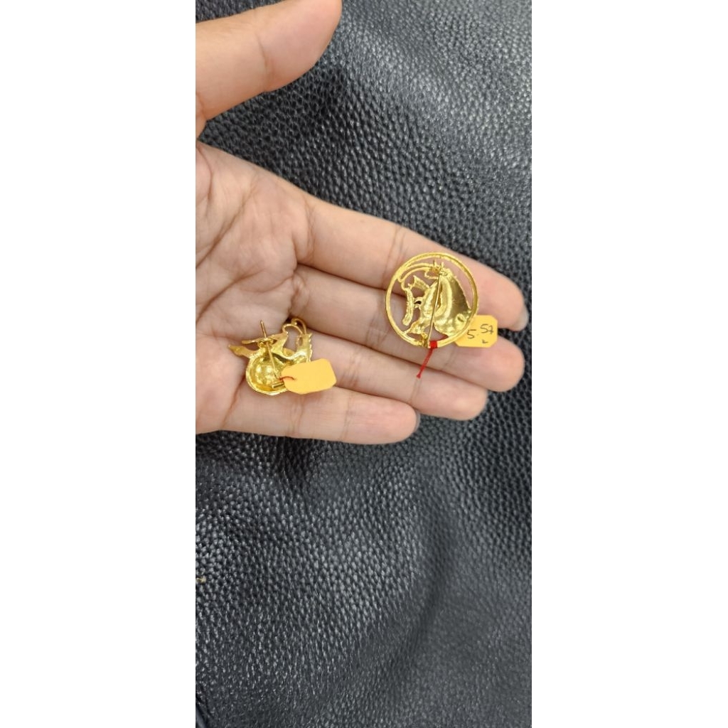 ​Bros Emas Asli Cendrawasih Etnik Kadar 875 20K Mewah Berat 5gr & 5.5gr
