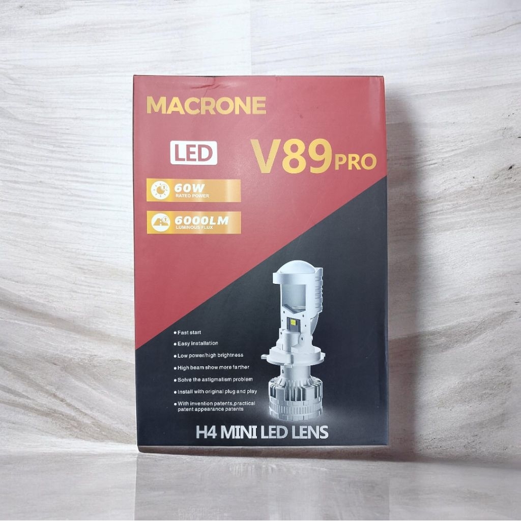LED mini H4 lens Macrone V89