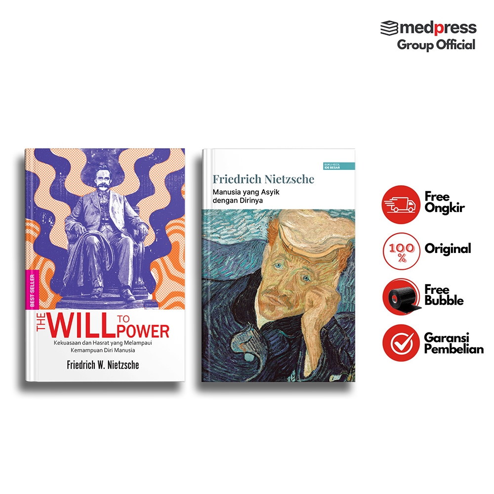 Paket Buku The Will To Power + Manusia yang Asyik dengan Dirinya - Friedrich Nietzsche (2 Buku)