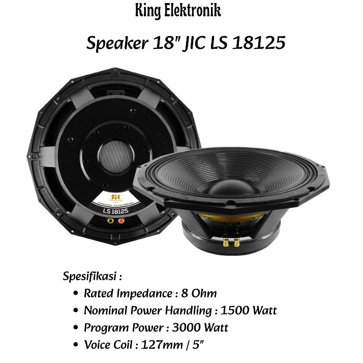 Speaker 18 Inch JIC LS 18125