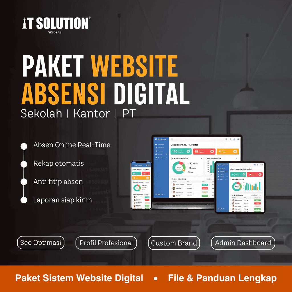 Paket Website Absensi Digital Online – Sistem Absensi Karyawan & Siswa Berbasis Web Siap Pakai