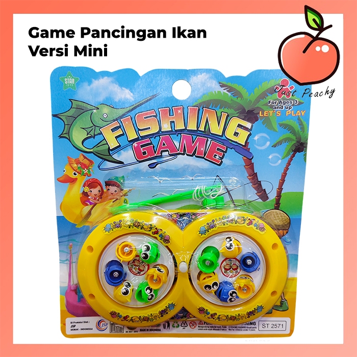 Mainan Pancingan Ikan Dua Kolam Putar Permainan Memancing Ikan Edukasi Anak 2 pancing 12 ikan