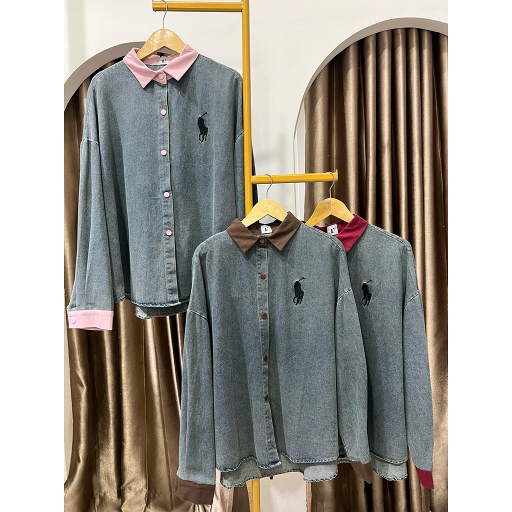 denim polo