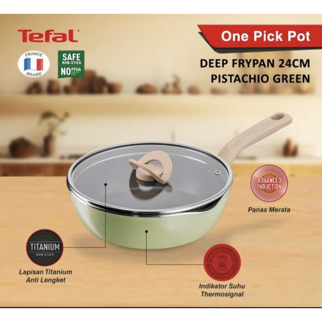 PANCI TEFAL 24 CM ONE PICK POT PAN 3 IN 1 / TEFAL PAN / TEFAL WOK