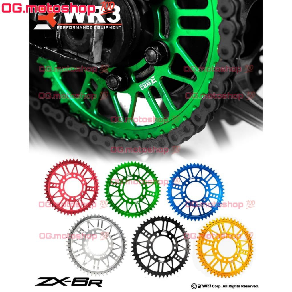 Gear belakang sprocket Kawasaki Zx6R ZX636 by WR3