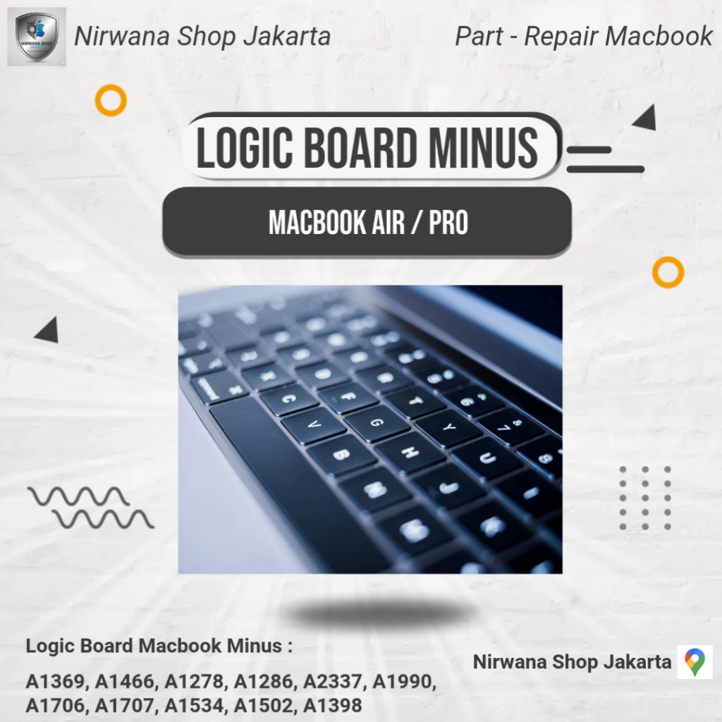 Logic board Minus Model A2337 A1932 A1502 A1369 A1466 A1425 A1278 A1286 Macbook Air/Pro 13" 15"  mes