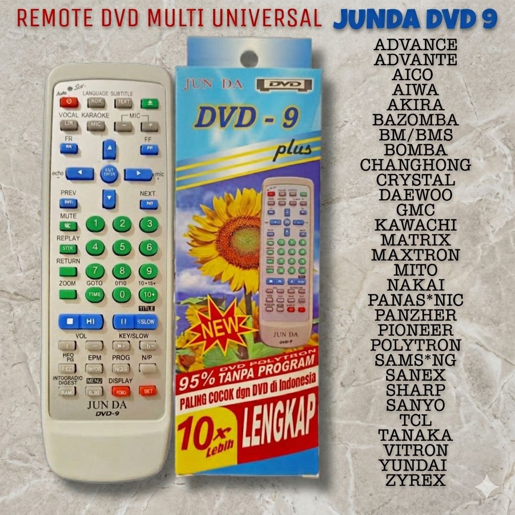 remote dvd multy universal