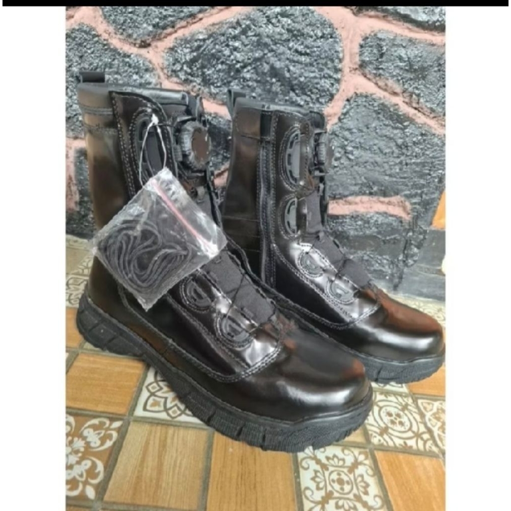 Sepatu Pdl Jatah Polri / Sepatu Pdl Tali Putar Jatah Polri / Sepatu Pdl Tactikal Jatah Polri