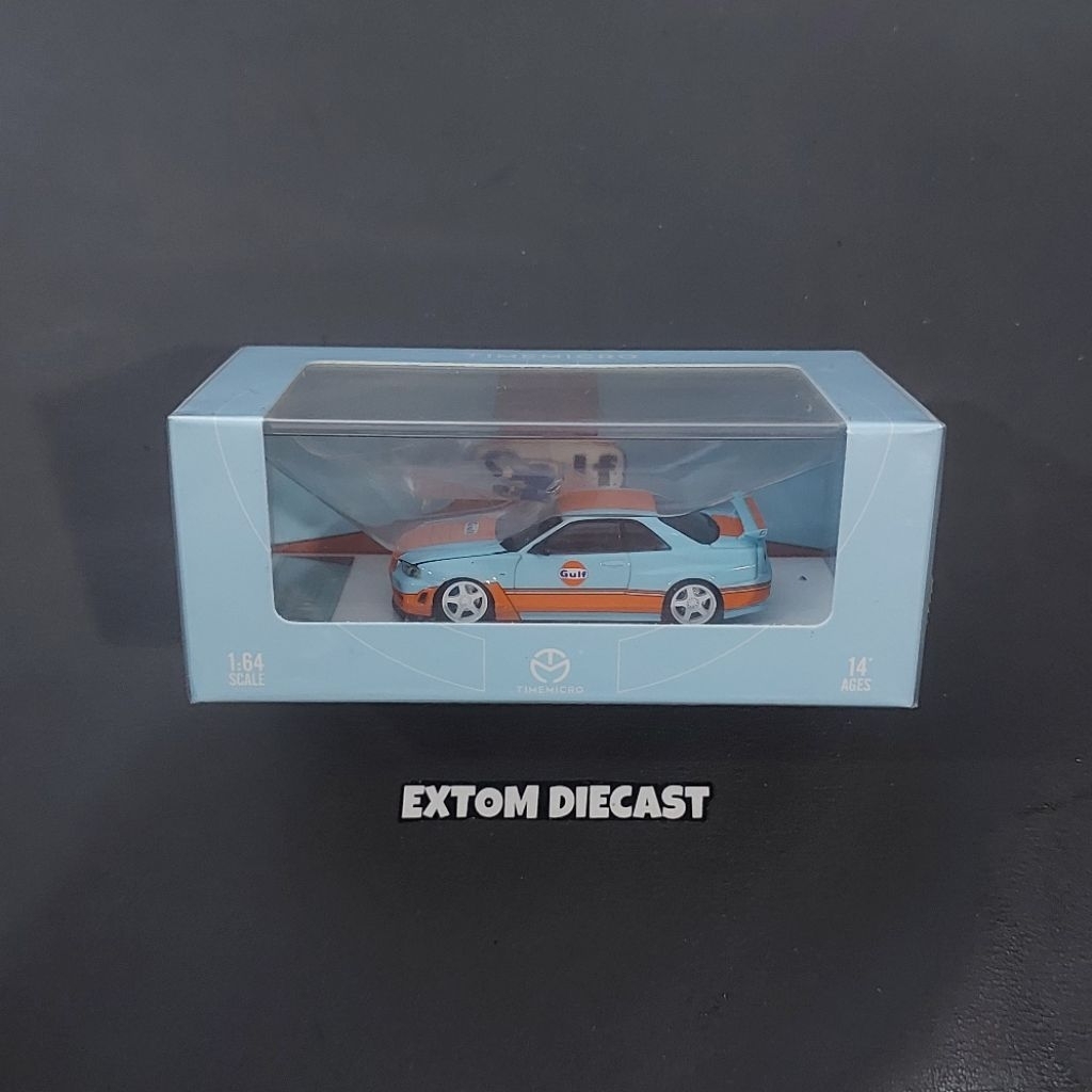 Time Micro Nissan Skyline R34 Gulf With Figure