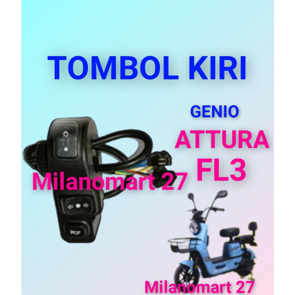 tombol kiri sepeda listrik genio attura fl3 saklar sein bel lampu sepeda listrik genio attura FL3