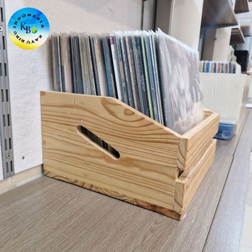 Crate vinyl piringan hitam 12"crate multifungsi penyimpanan(CE03)