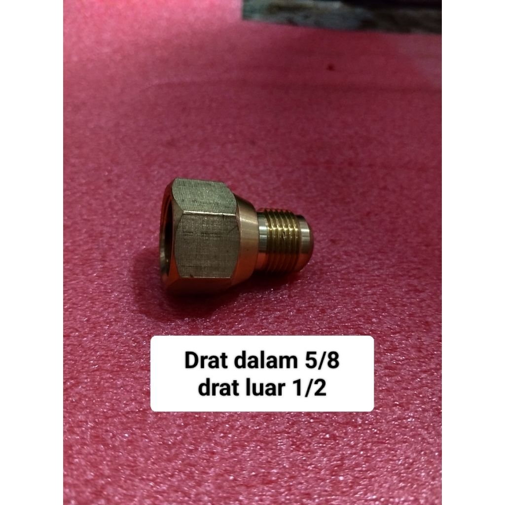 Konektor Double Drat Dalam 5/8/ Drat luar 1/2 Penyambung ini Pipa Ac