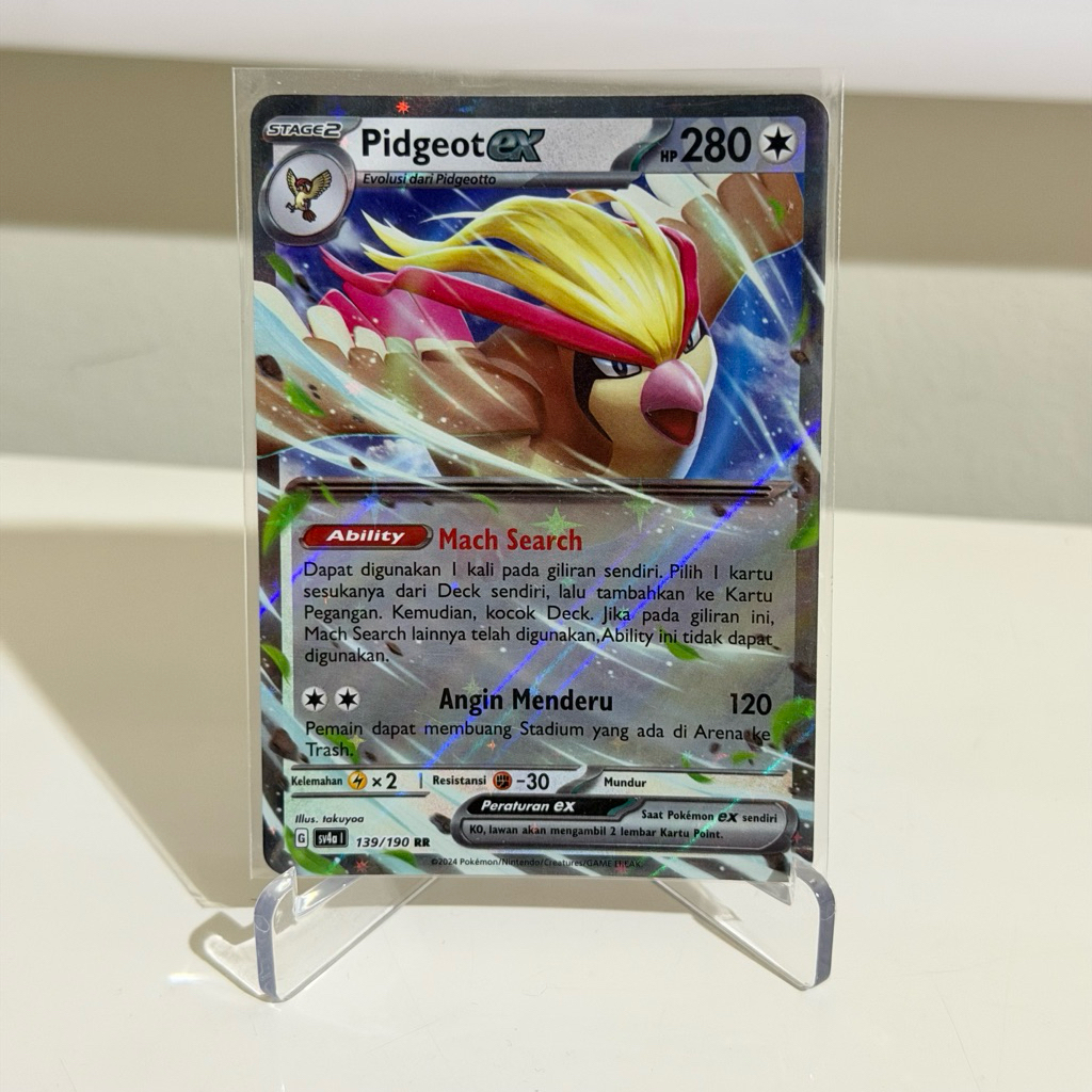 Kartu Pokemon Original - Pidgeot EX RR SV4a 139/190