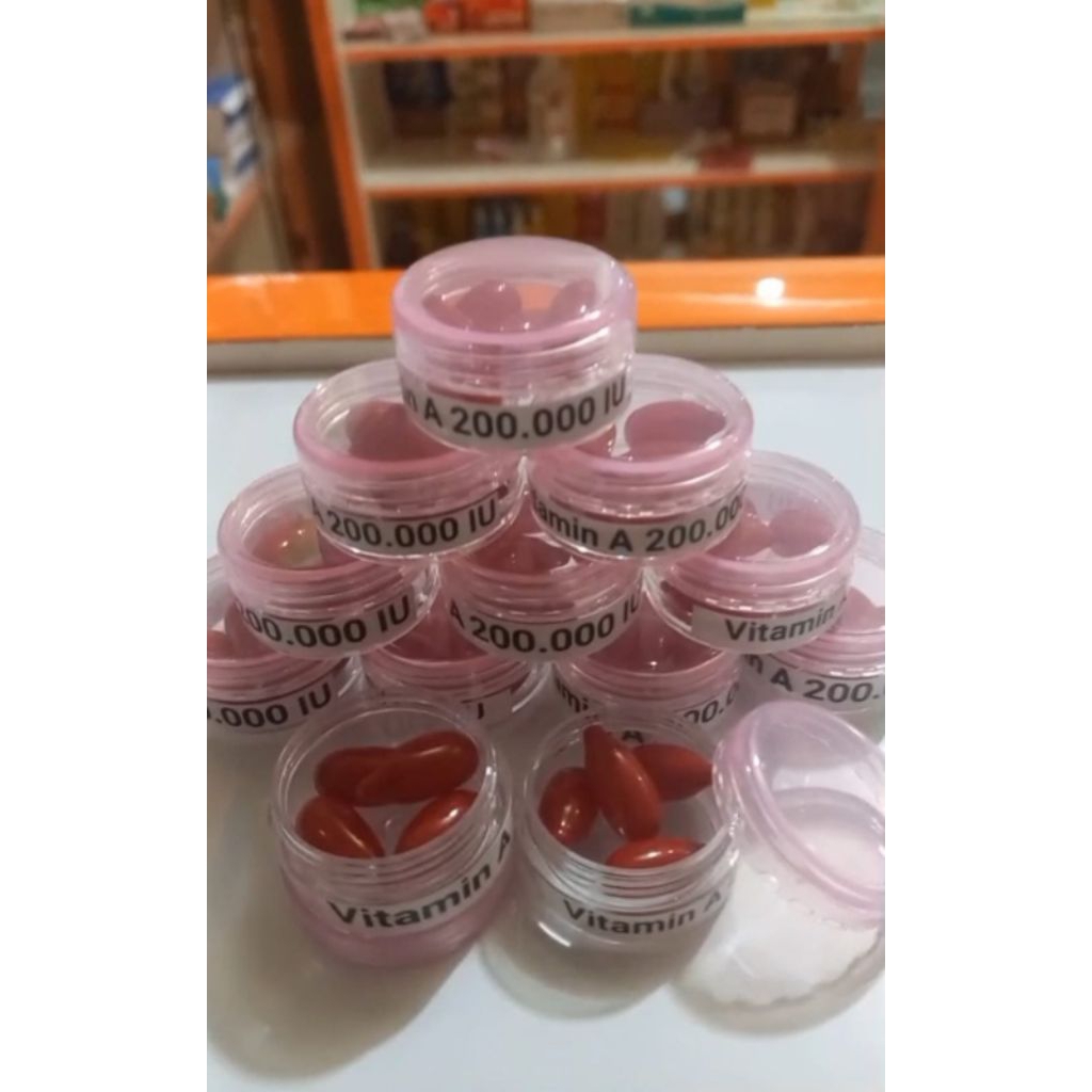 paket hemat vitamin A posyandu 200.000iu per kap free wadah