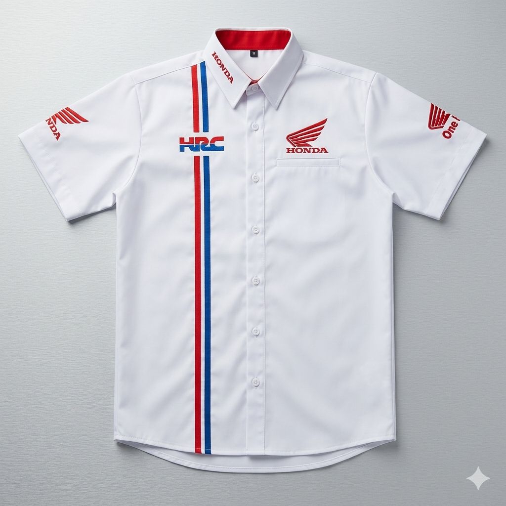 HRC Putih Kerja Baju HRC Putih Kemeja Kerja Formal American Drill Kemeja Kerja Formal American Drill