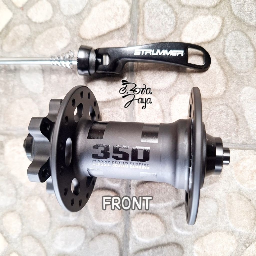 HUB FRONT HUB DEPAN MTB STRUMMER HM 350 BLACK MATT 32H