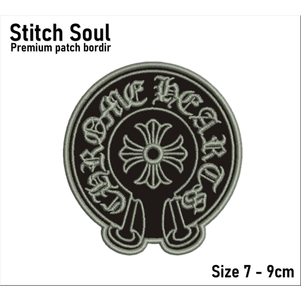 Emblem Patch Bordir CHROME HEARTS High Quality - stitchsoul
