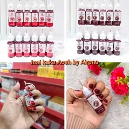 1Lusin inai kuku Aceh inai Muslimah inai kaca Aceh by Airona