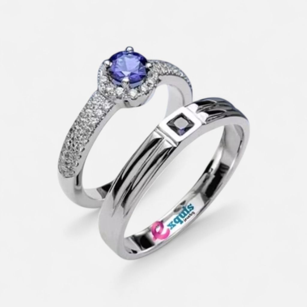 Cincin Kawin Perak 925 Asli Couple Custom Ukir Nama | Free Box & Bergaransi | Cincin Tunangan Couple