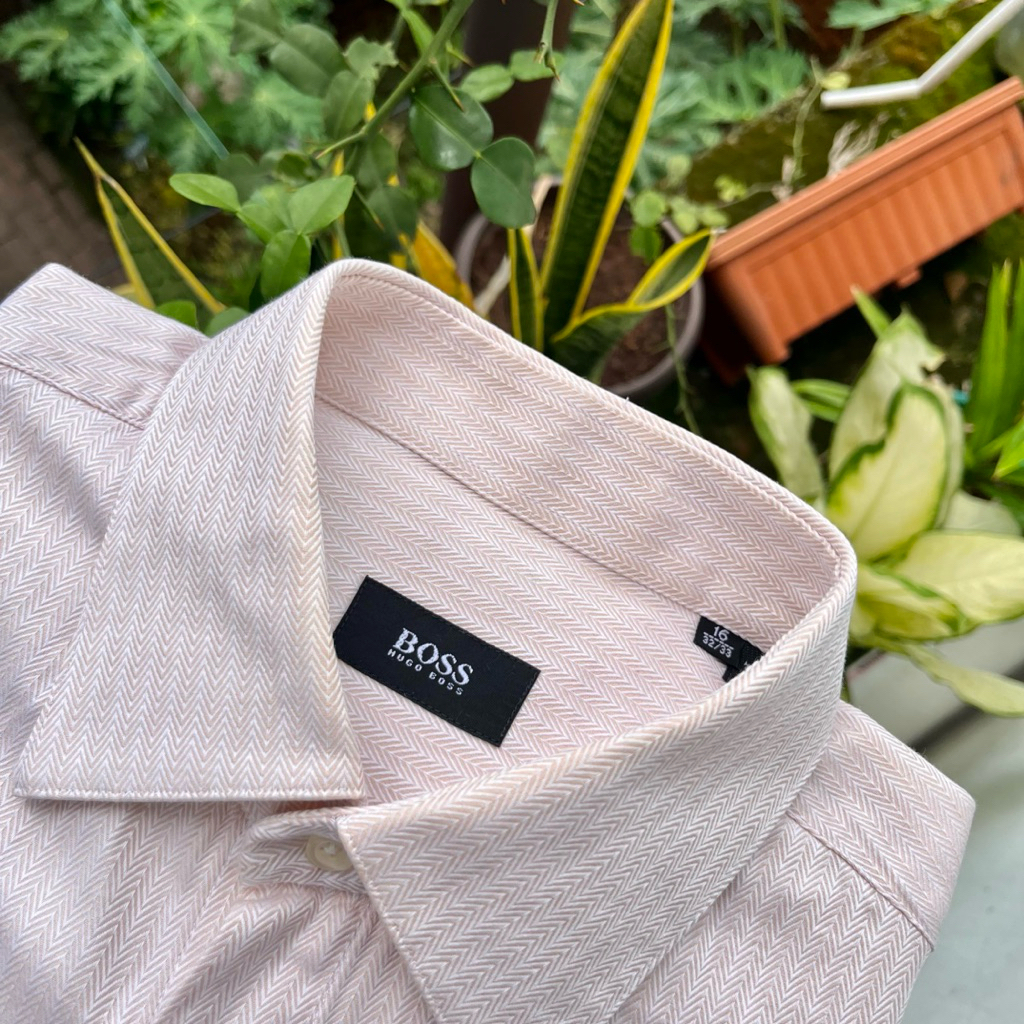 Kemeja Cotton HUGO BOSS Cream (2XL)
