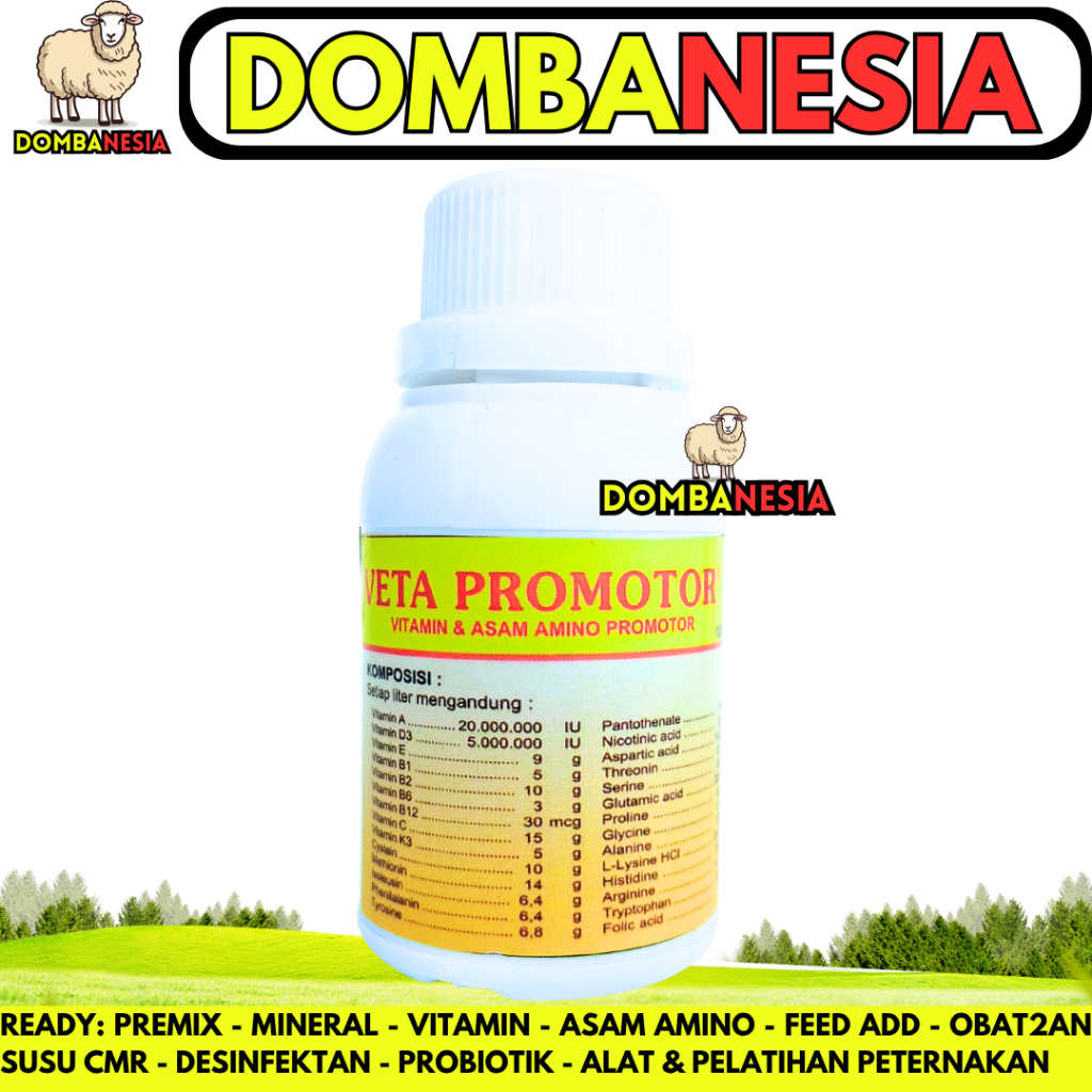 VETA PROMOTOR 100ML Premix Cair Vitamin Asam Amino Pemacu Pertumbuhan Ternak Ayam Sapi Kambing Babi