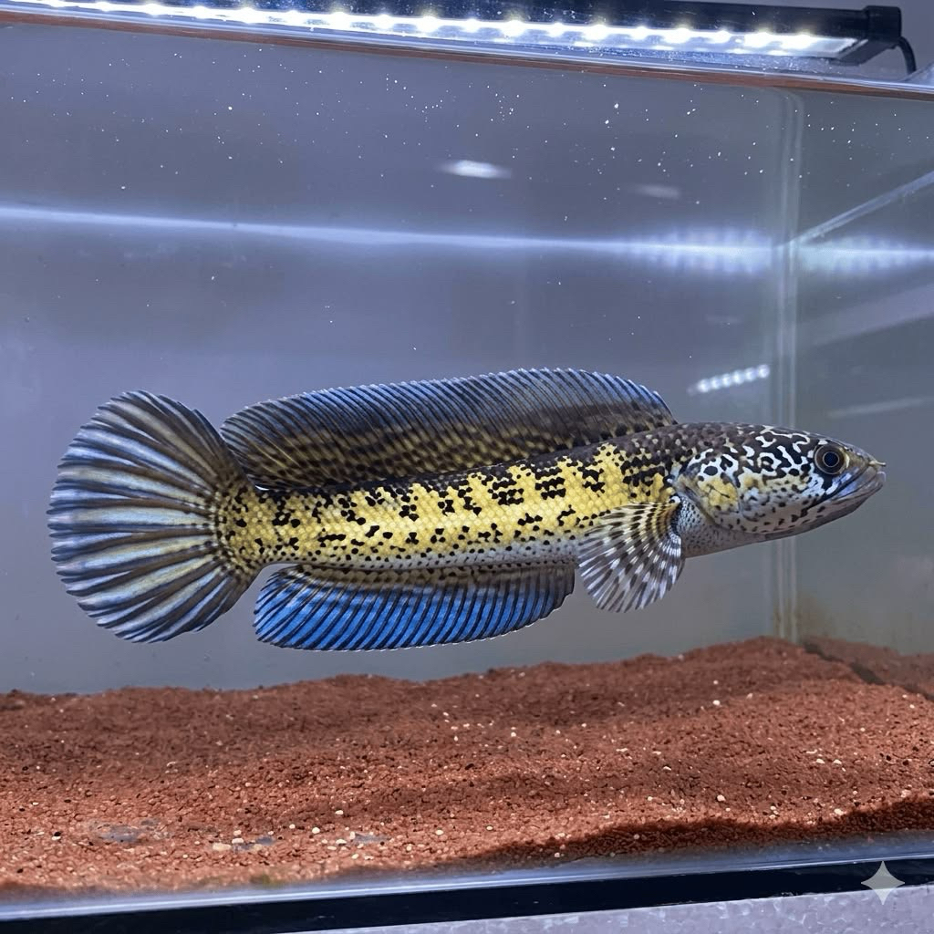 (NEW) Channa Auranti Maculata Free Pelet+Stiker