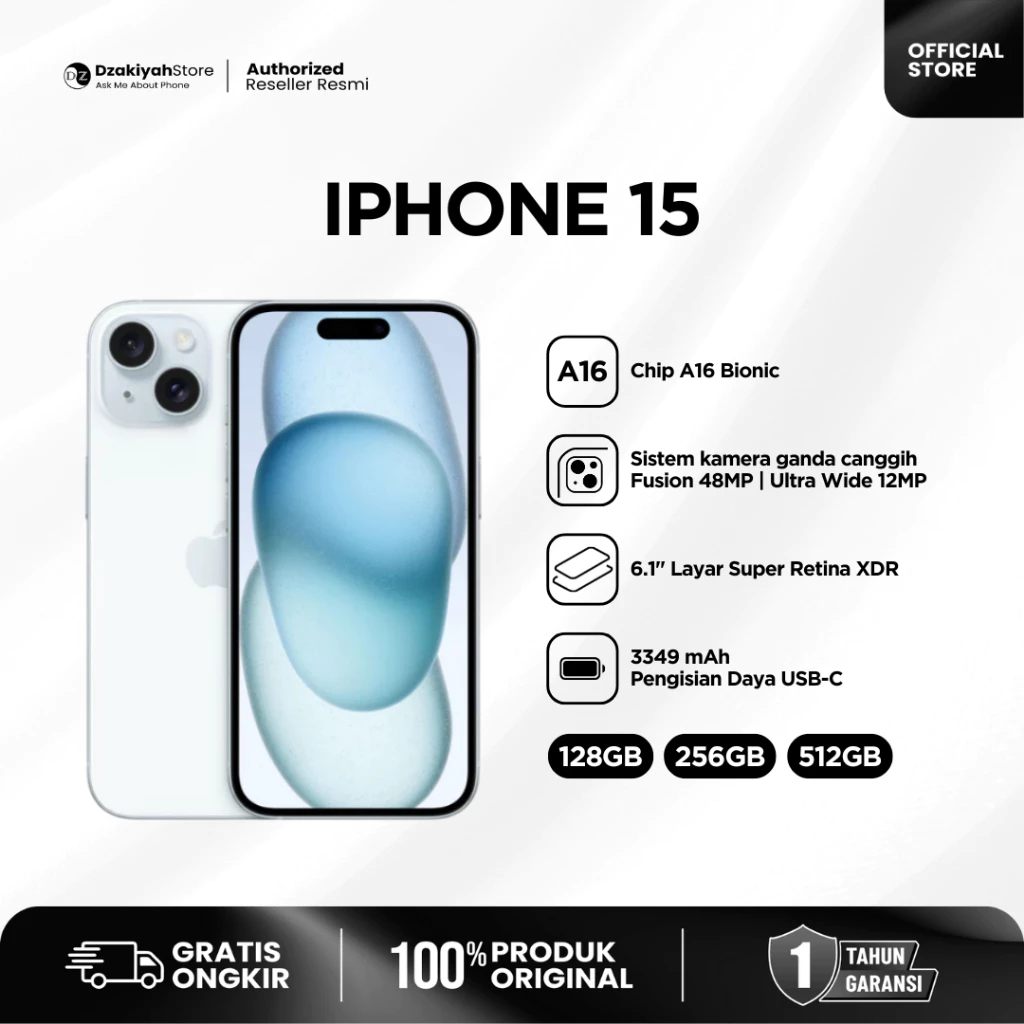 [DZAKIYAH STORE] IPHONE 15 BRAND NEW GARANSI RESMI