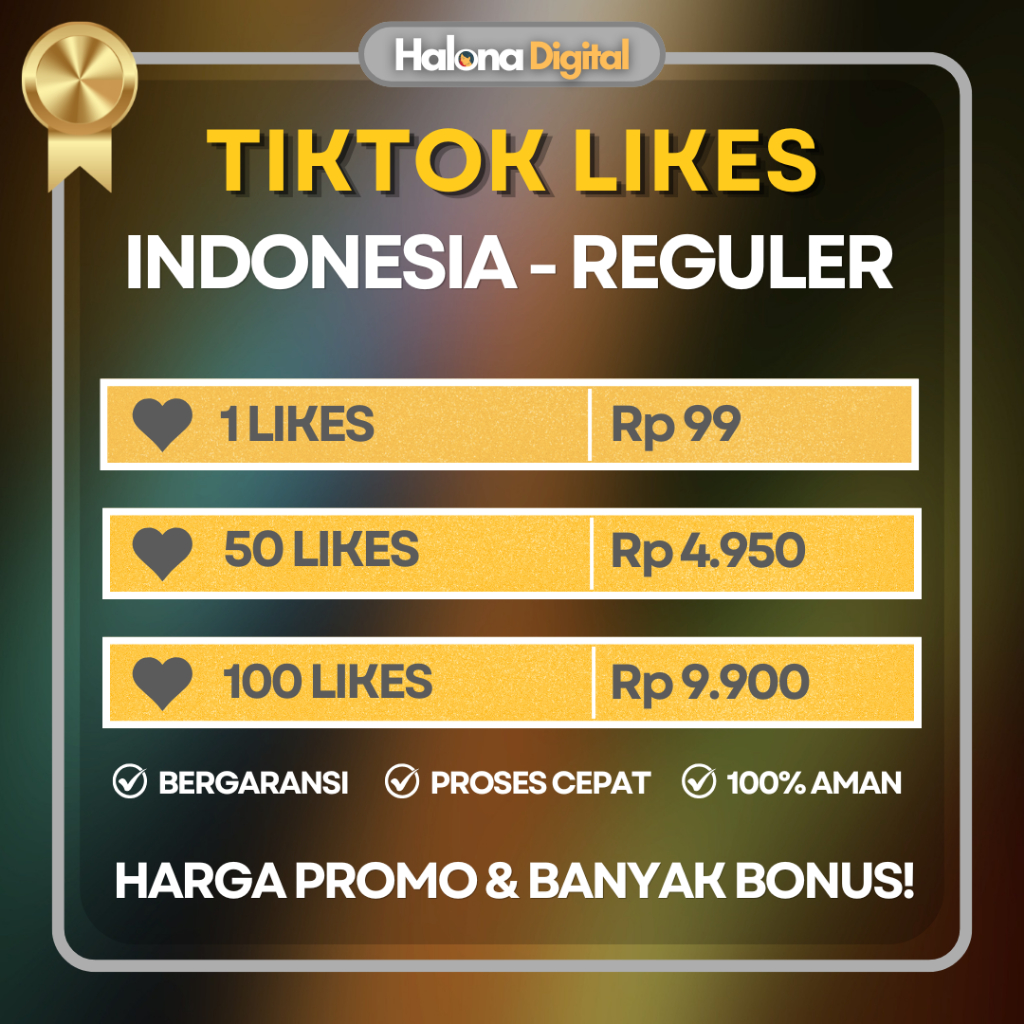 Tiktok Like Indonesia NON DROP - TERMURAH