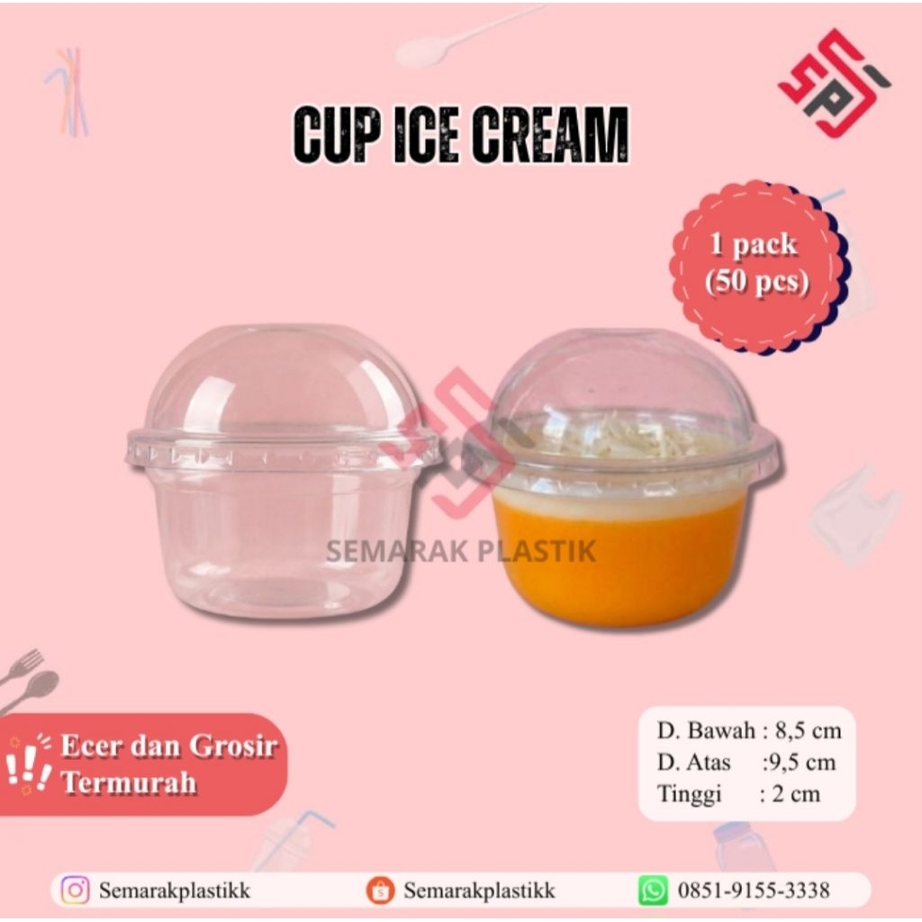 (50 PCS) Cup Mika Ice Cream/Mika Mochi/Mika Puding/Mika Jelly