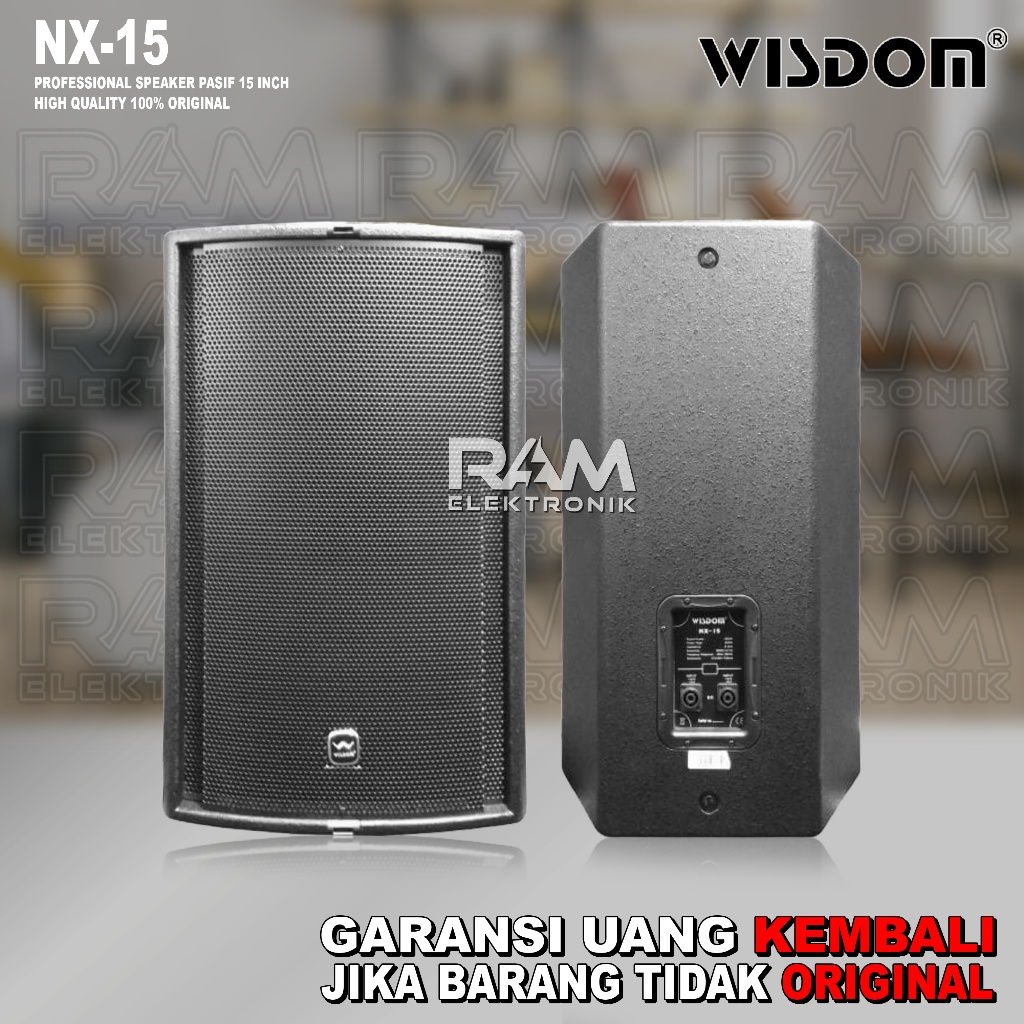 Speaker Pasif 15 Inch WISDOM NX15 | NX 15 Original Harga 1 Pasang