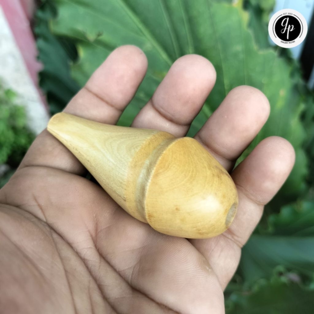 Pipa once / once cangklong unik dan antik kayu kemuning 8cm