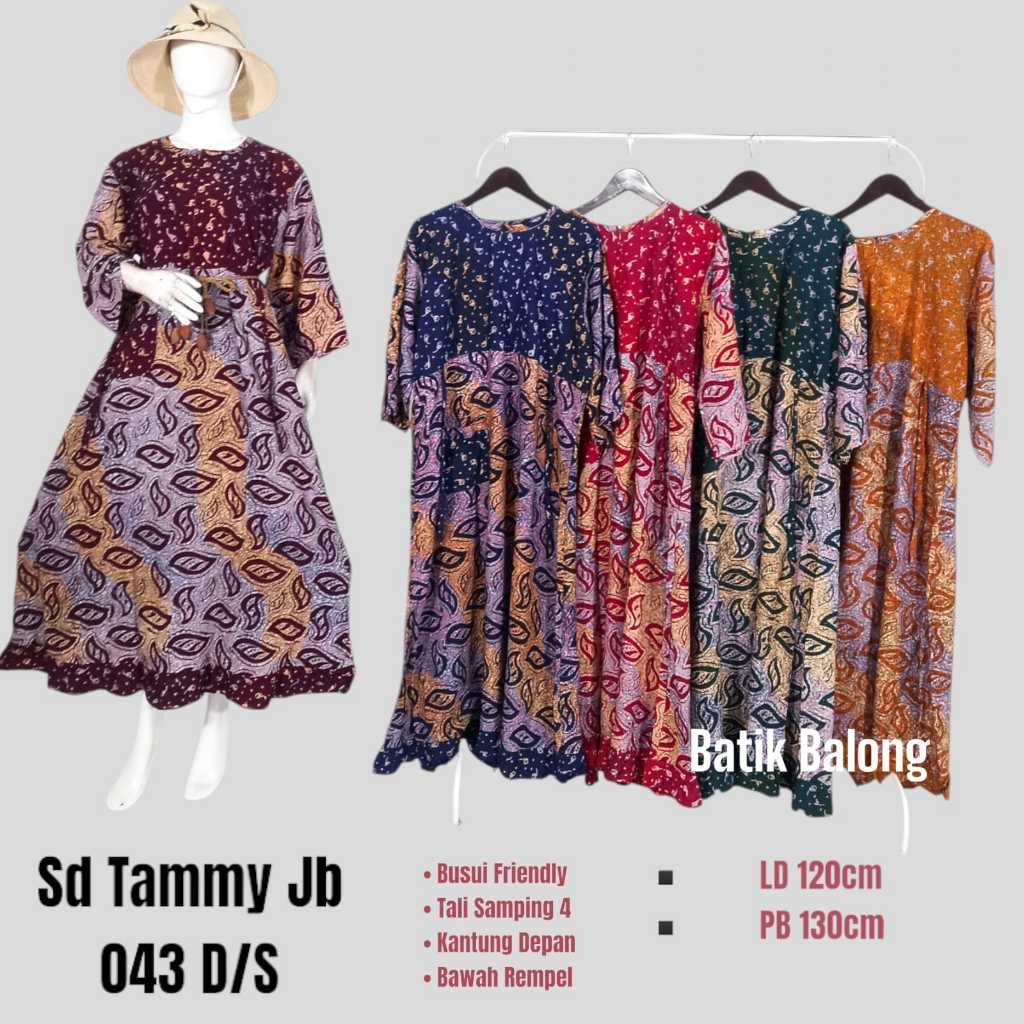 Sekdres Tammy Jumbo By Batik Balong Busui Bahan Rayon Halus Terbaru Terlaris Asli Pekalongan