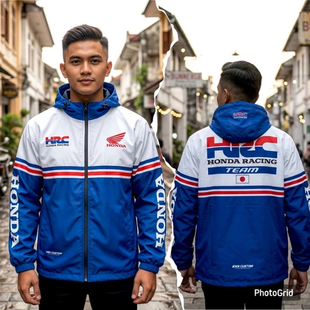 JAKET HONDA TEAM HRC JACKET TOURING SUNMORI BAHAN LOTTO TEBAL
