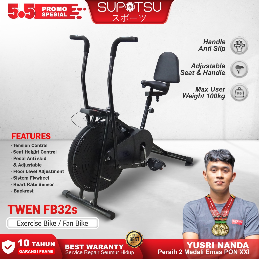 TWEN Sepeda Statis Orbitrack Fan Bike TWEN FB3 FB31 FB32 FB32s