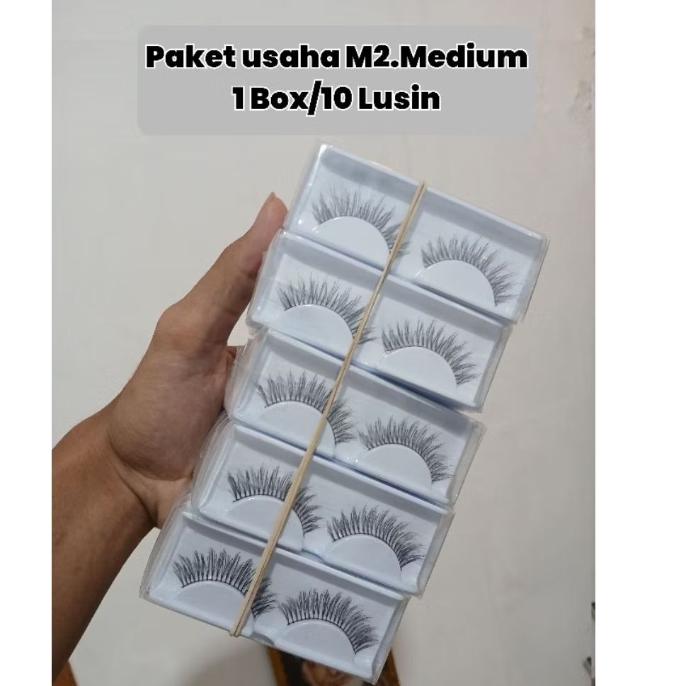 1 BOX/120pcs/10lusin lusin Bulumata M2.MEDIUM-Paket usaha bulumata palsu eyelash extension.lembut ri