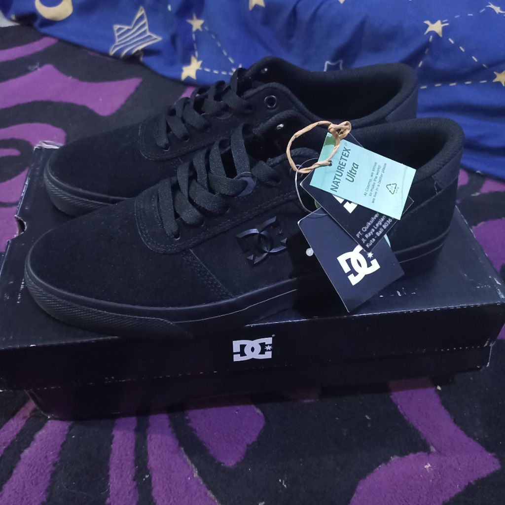 Dc Shoes Teknik Full Black Vulcanized Shoe Original Skate