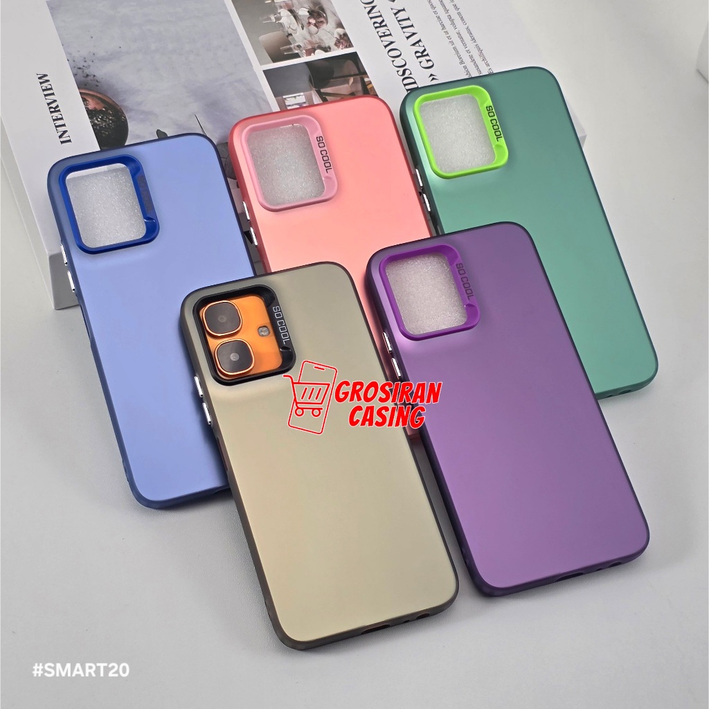 Case IMD Hologram Polycarbon Case Color Plate Infinix Smart 20 Infinix Smart 8 Infinix Smart 8 Pro I