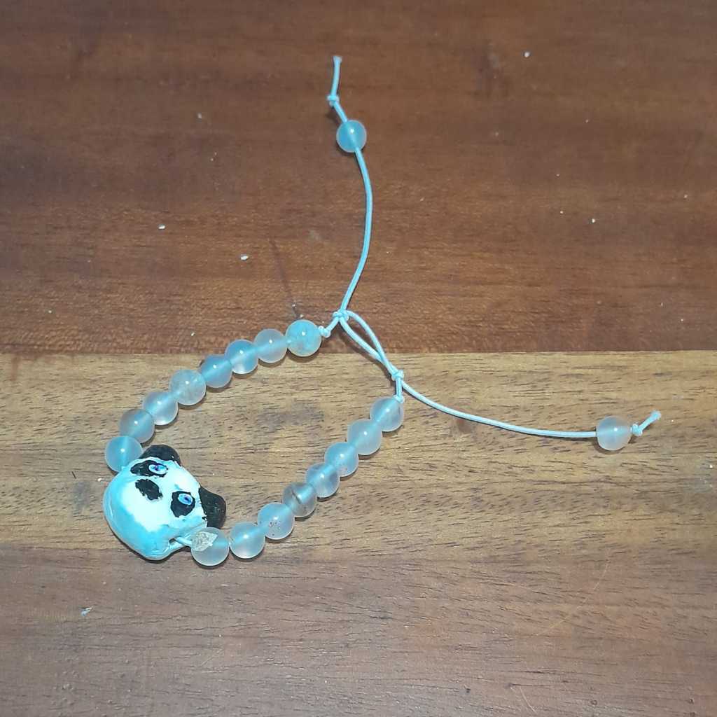 Gelang Panda putih, White Jade