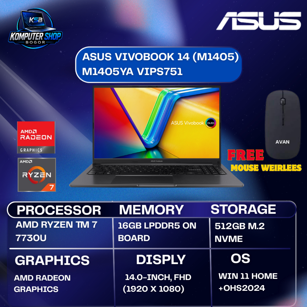 ASUS Vivobook 14 (M1405) - M1405YA-VIPS751