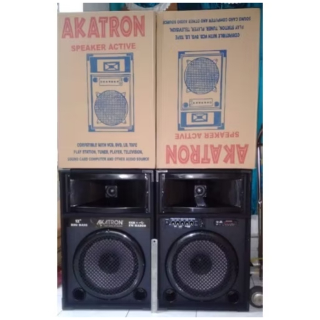 SPEAKER AKTIF BLUETOOTH 12 IN SUBWOOFER AKATRON 12 inch maestro jazzakatron dapat 2 box