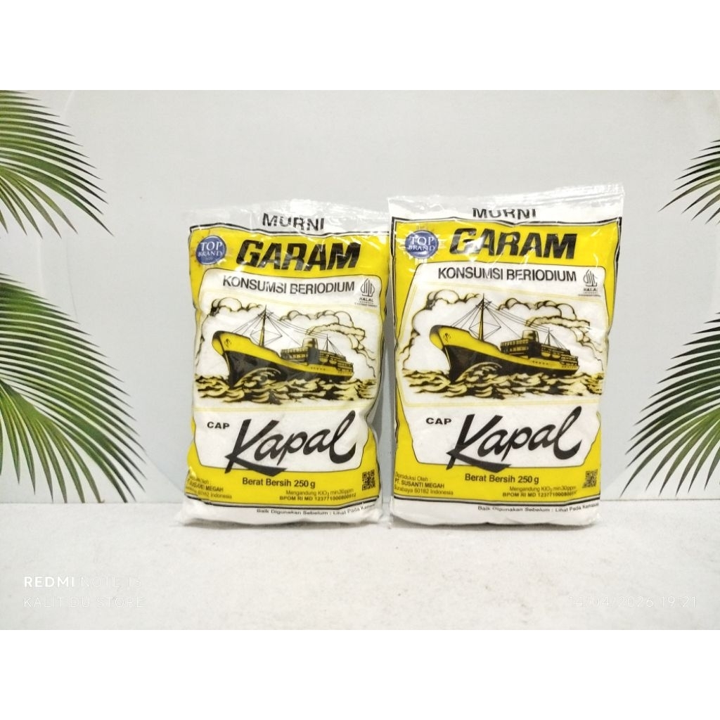 Garam beriodium Cap Kapal 250gr/Garam beriodium/PROMO
