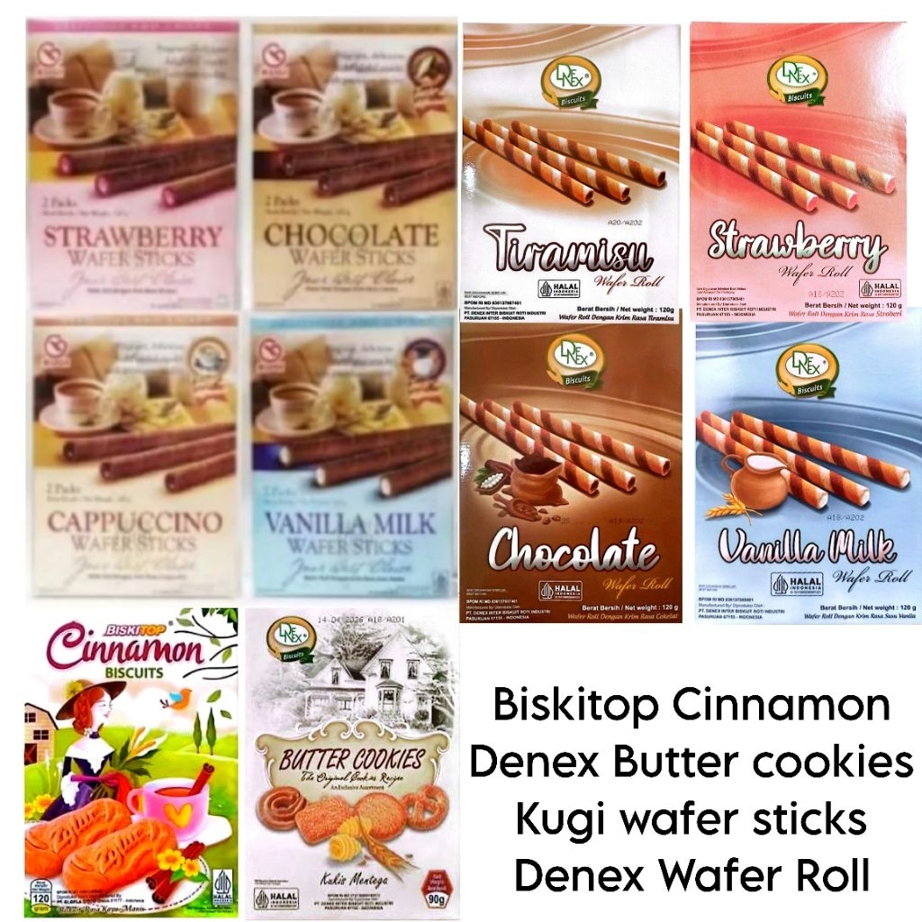 Kugi Wafer Stick 100gr Cinnamon DeNex Butter cookies veritop egg roll lemon