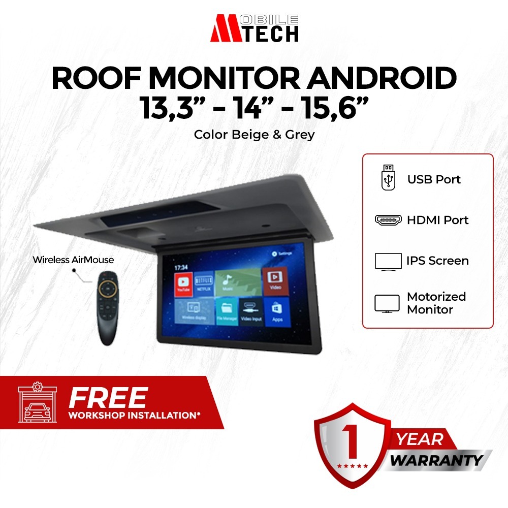Mobiletech Roof Monitor Android Alphard 15.6"